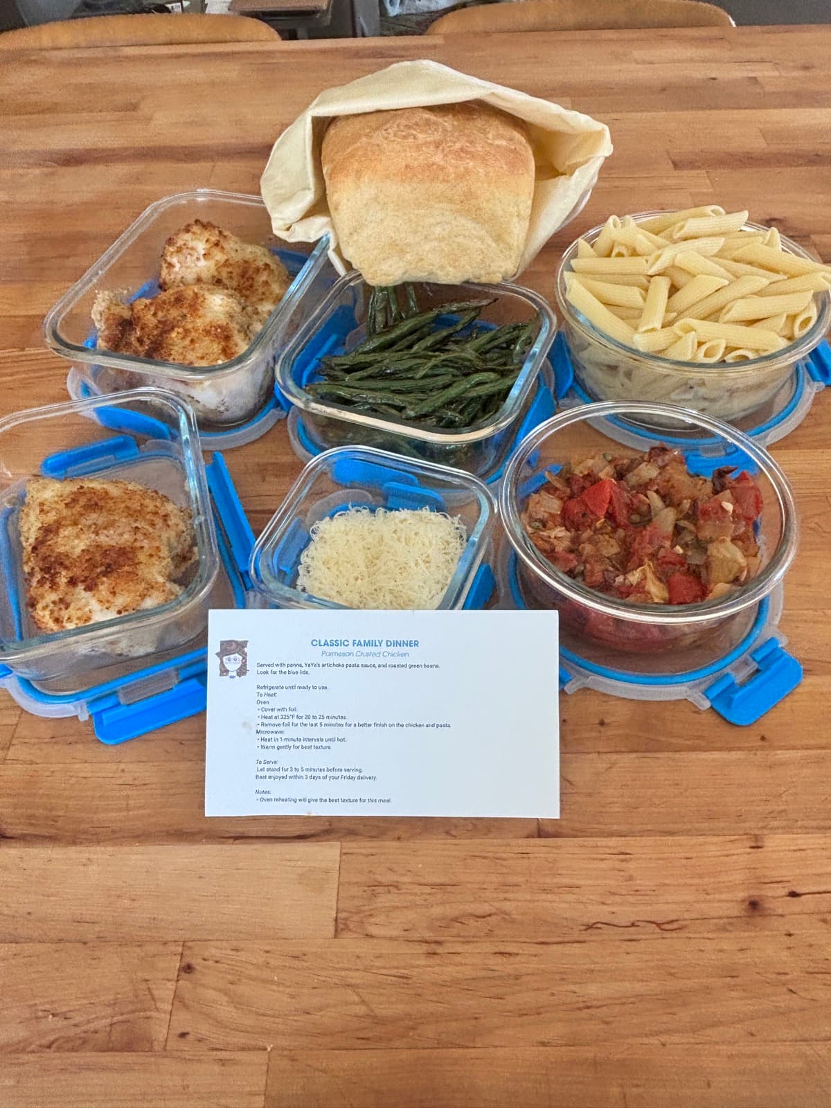 Classic family dinner plate with protein and sides