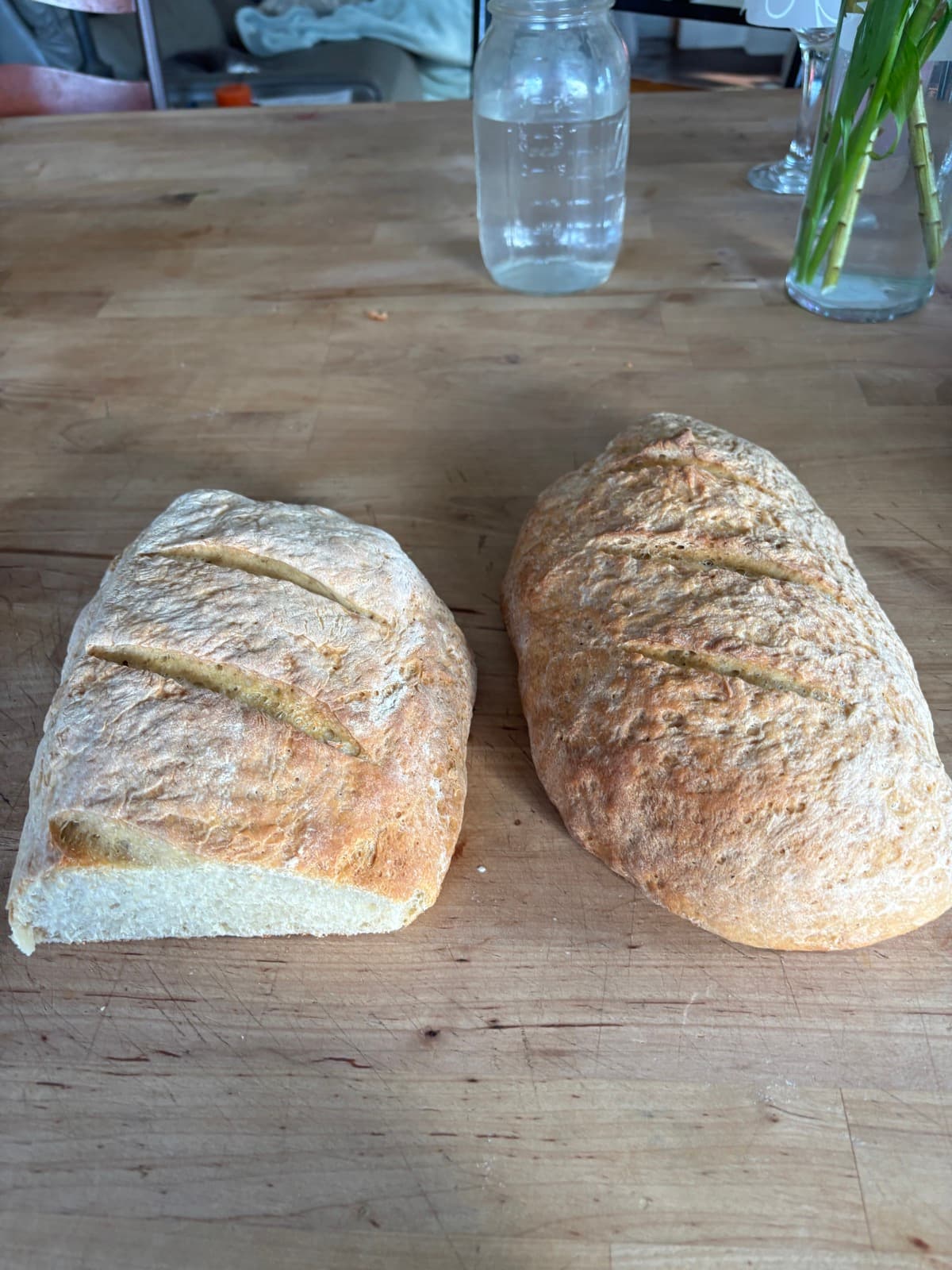 Freshly baked bread ready for the basket