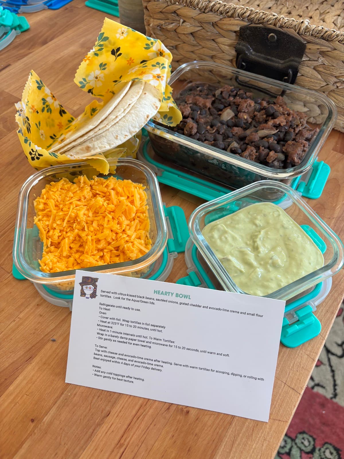 A warm hearty bowl with grains, protein, and vegetables