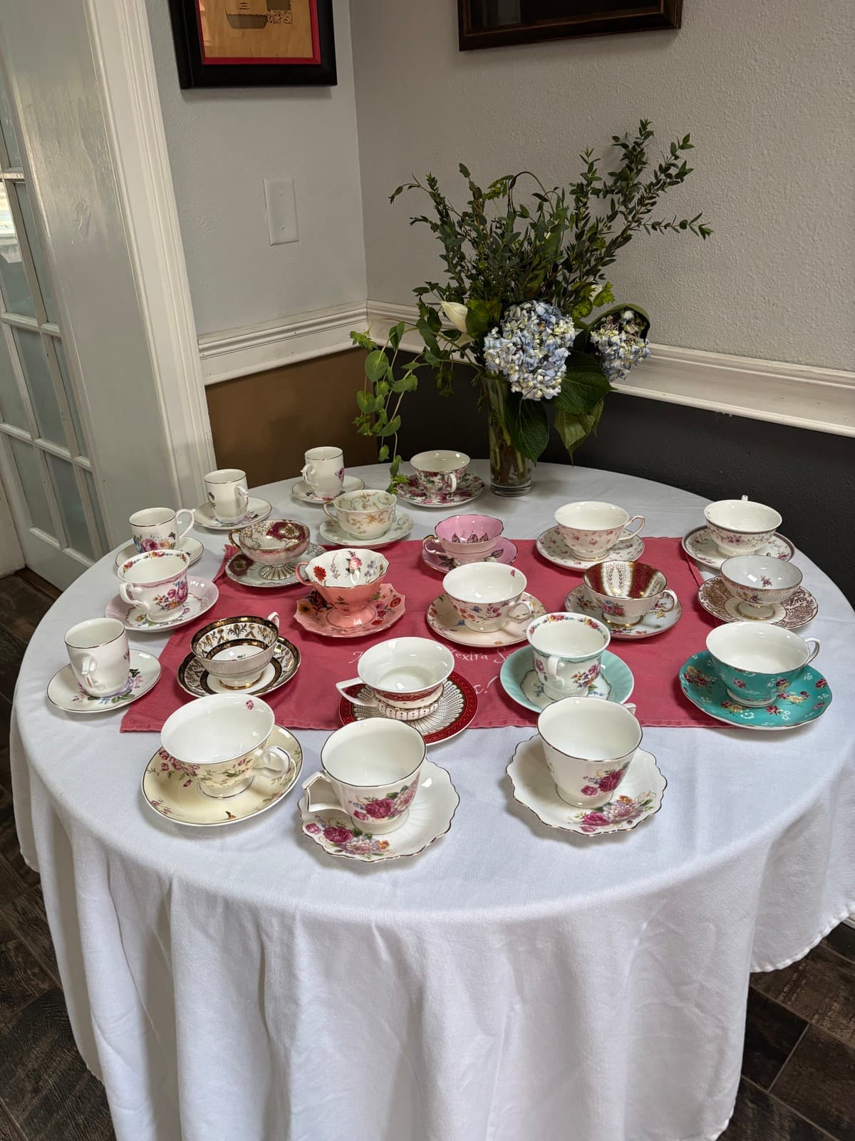 Guests choosing their own teacup