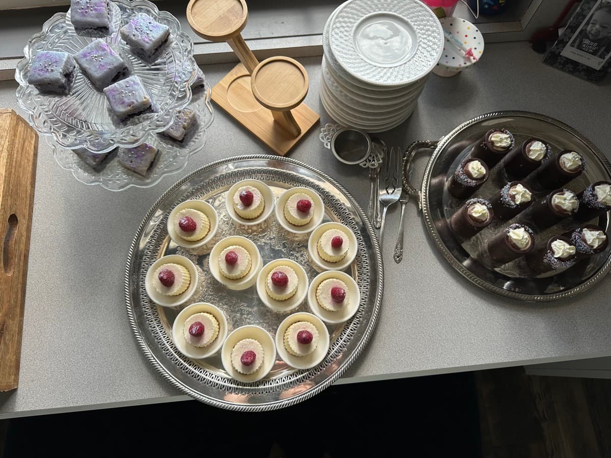 Tasty tea treats beautifully arranged